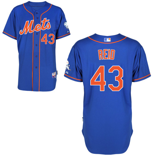 Ryan Reid #43 mlb Jersey-New York Mets Women's Authentic Alternate Blue Home Cool Base Baseball Jersey